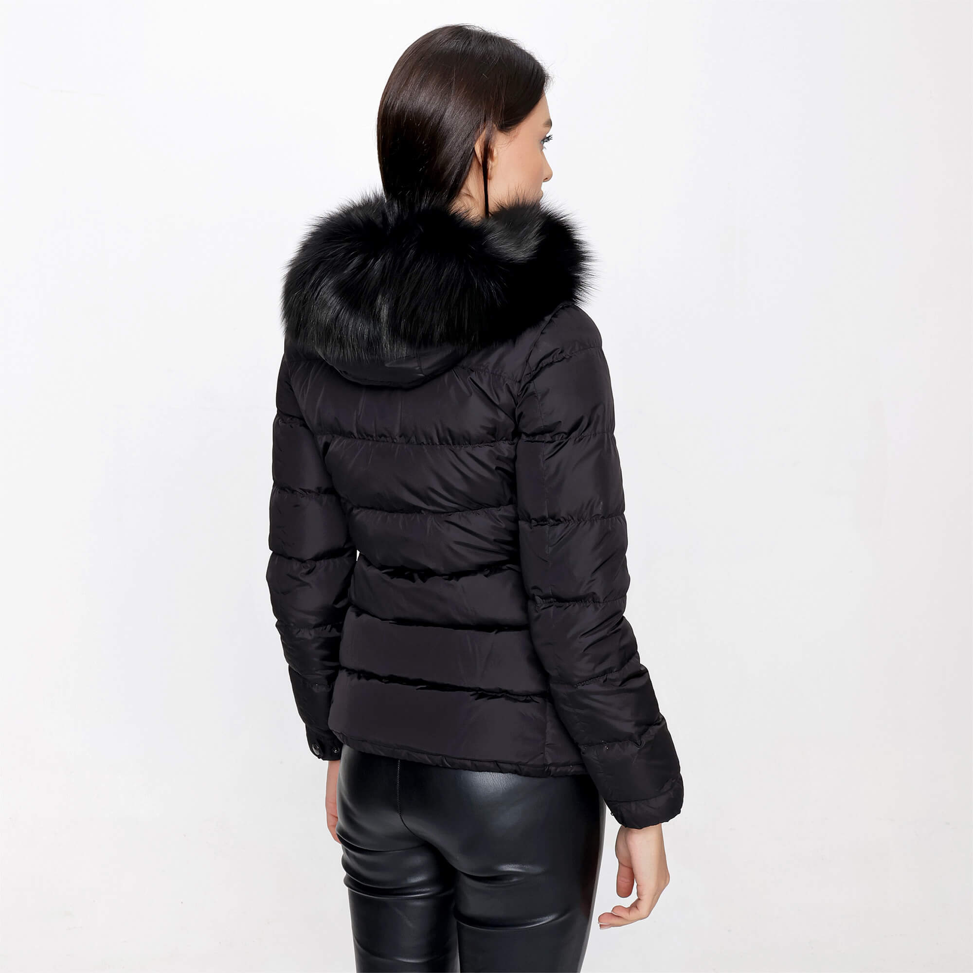 Prada - Black Fur Detail Puffer Jacket